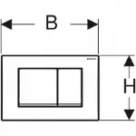 Hrom sjaj Delta20 Square tipka