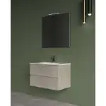 Friendly 600BX Cemento Grigio Caldo Konzolni Ormarić sa Lavaboom Domo 61x46