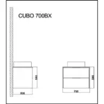 Slika Cubo Ormarić za Lavabo 700BX