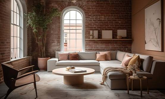 imitacija cigle enterijer